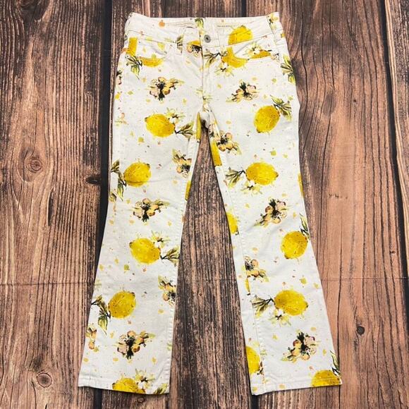 Anthropologie Pilcro Women's Floral High Rise Bootcut Jeans Size‎ 24 Petites - Picture 2 of 5